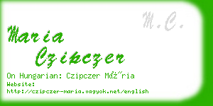 maria czipczer business card
